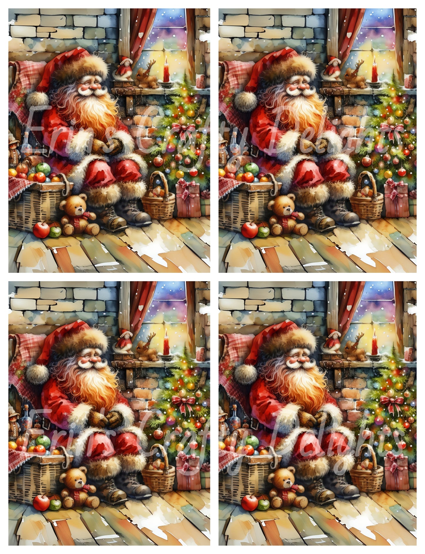 4 Rustic Santa