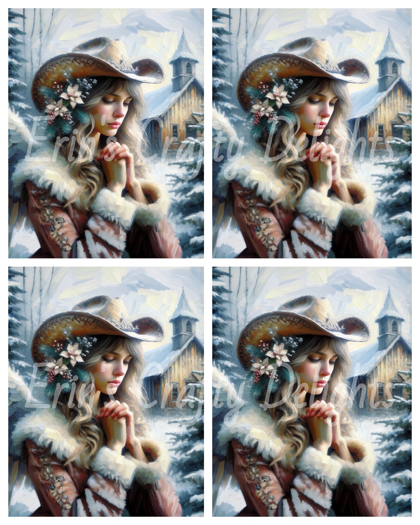 8 Cowgirl Christmas Angel