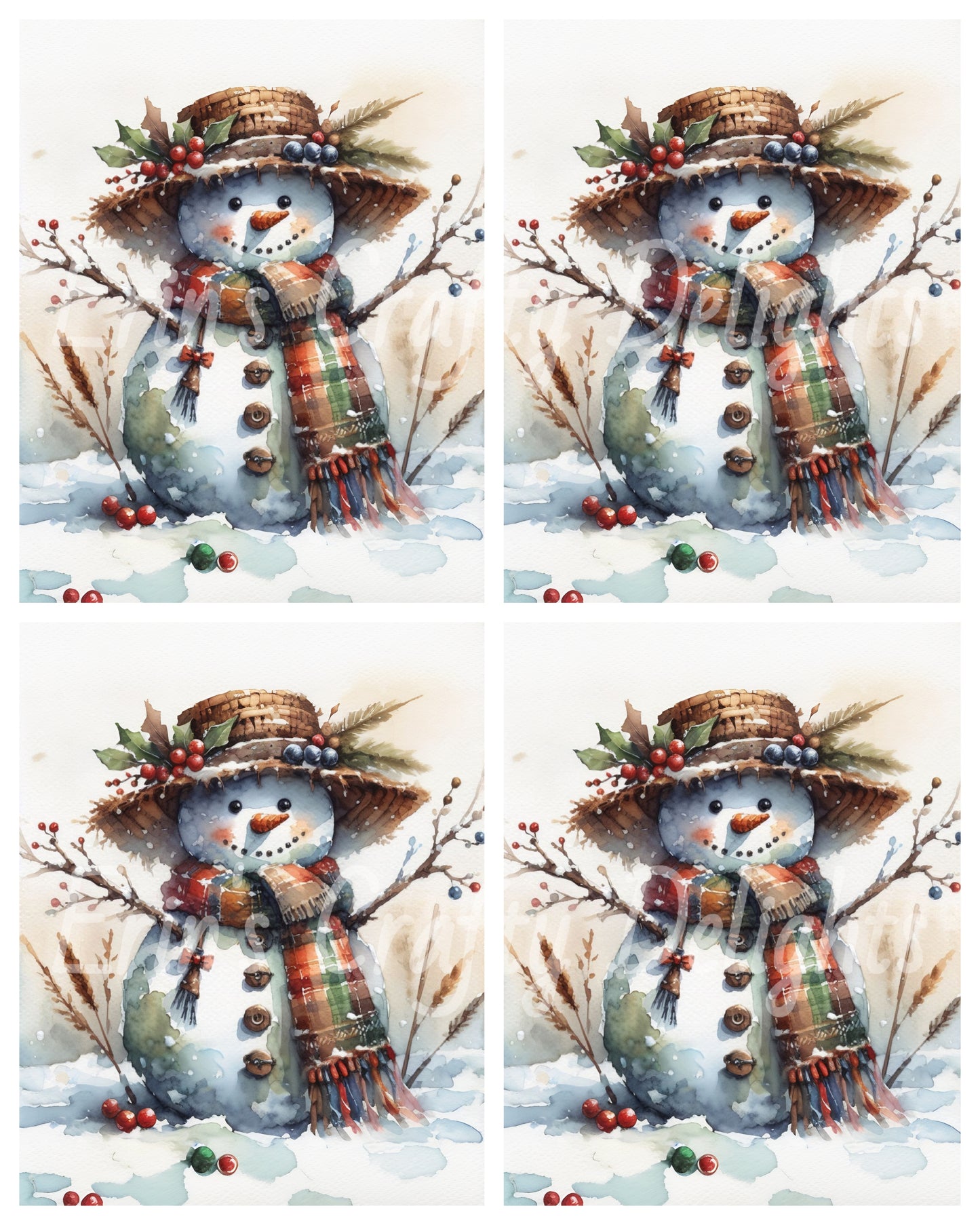 8 Rustic Snowman
