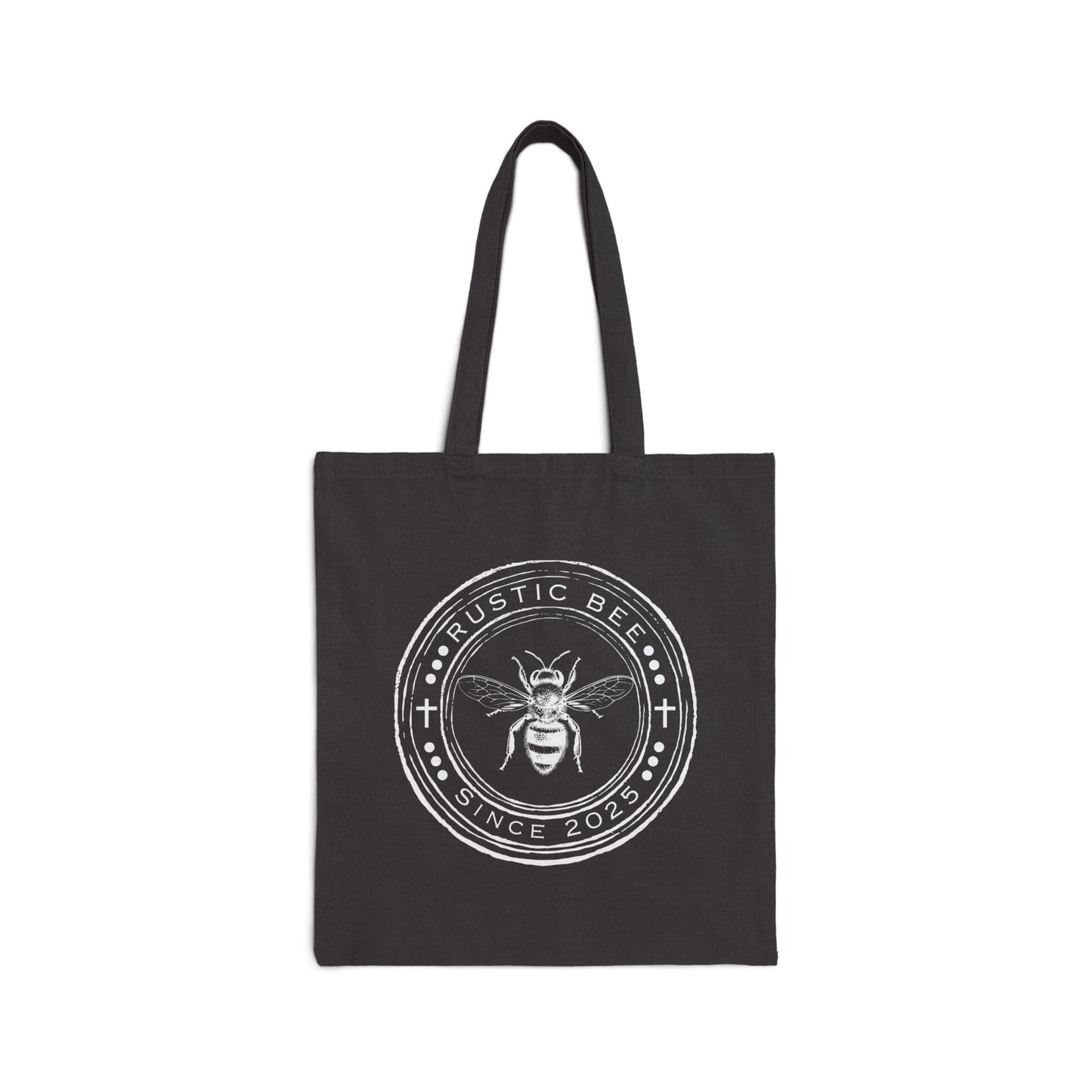 Rustic Bee Cotton Canvas Tote Bag, Eco-Friendly Shopper, Bee Lover Gift, Grocery Bag, Sustainable Tote