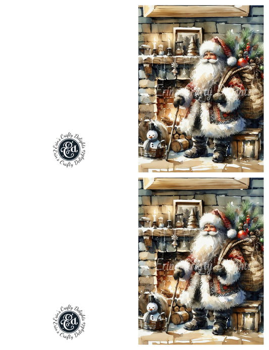 7 Rustic Santa Christmas Card