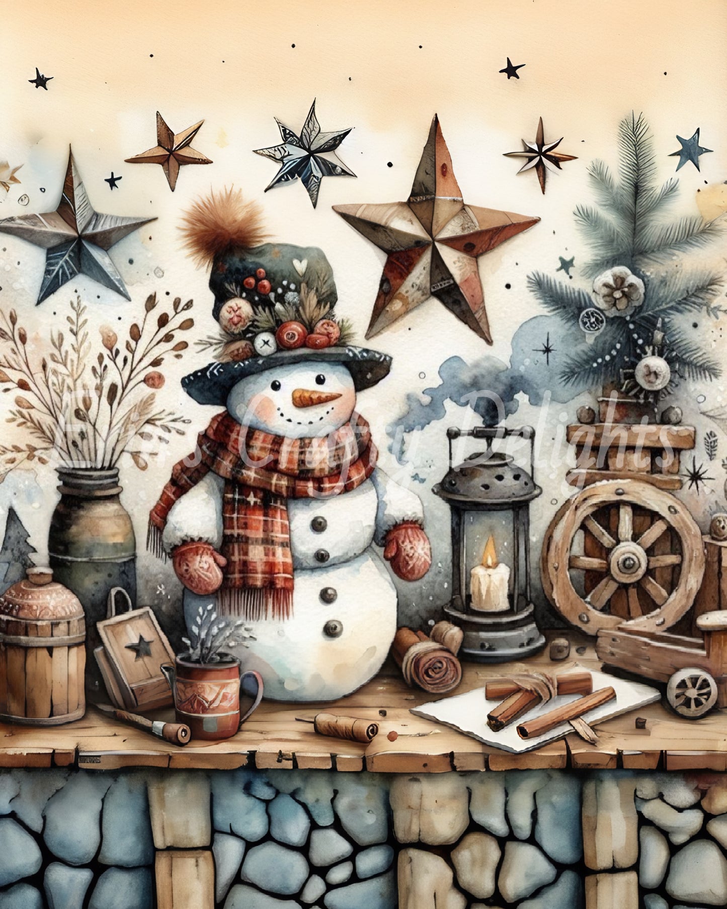 9 Rustic Snowman