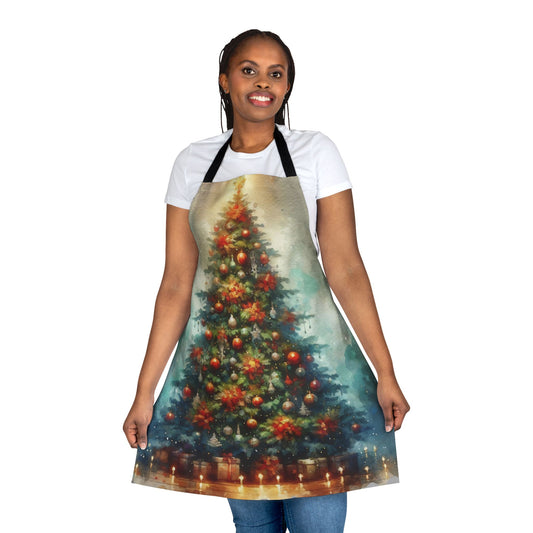 Apron, Vintage Christmas Tree Design