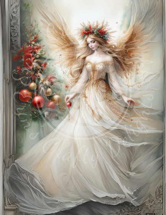 10 V Christmas Angel 8x10 Printable