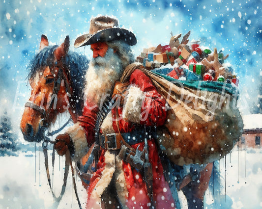 12 Cowboy Santa