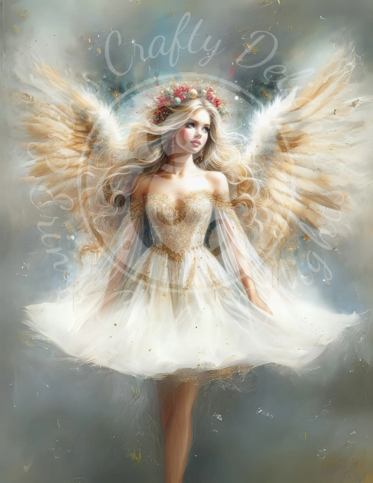 13 Sq Christmas Angel 8x8 Printable