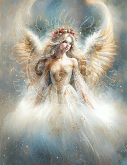 15 Sq Christmas Angel 8x8 Printable
