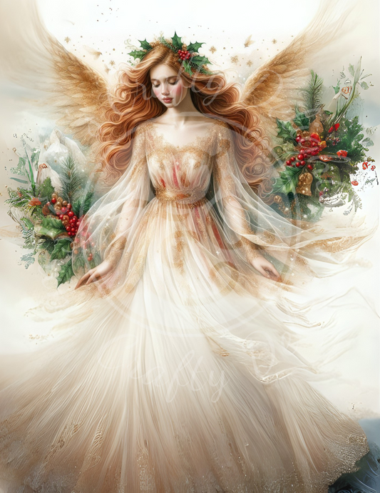 1 Sq Christmas Angel 8x8 Printable