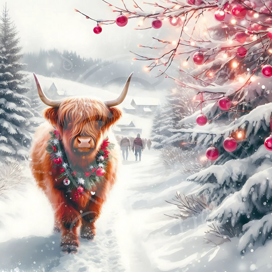 1 Christmas Highland Cow