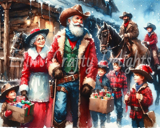 1 Mr & Mrs Claus Deliver Gifts