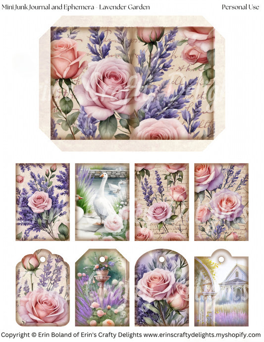 Lavender Garden Mini Junk Journal Set