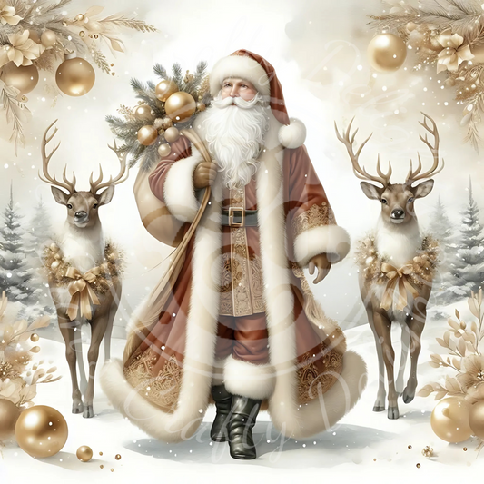 1 Neutral Santa & Reindeer