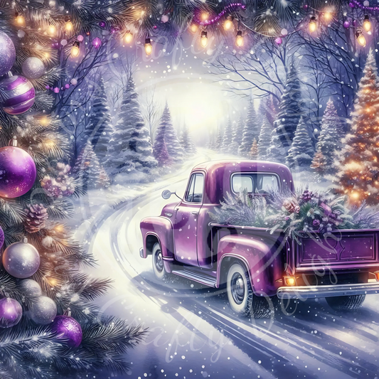 1 Purple Christmas Truck