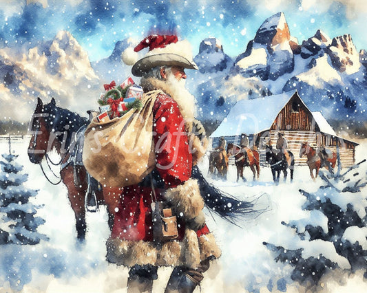 2 Cowboy Santa