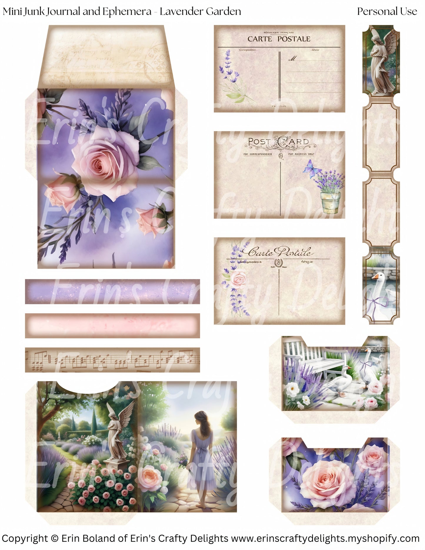 Lavender Garden Mini Junk Journal Set
