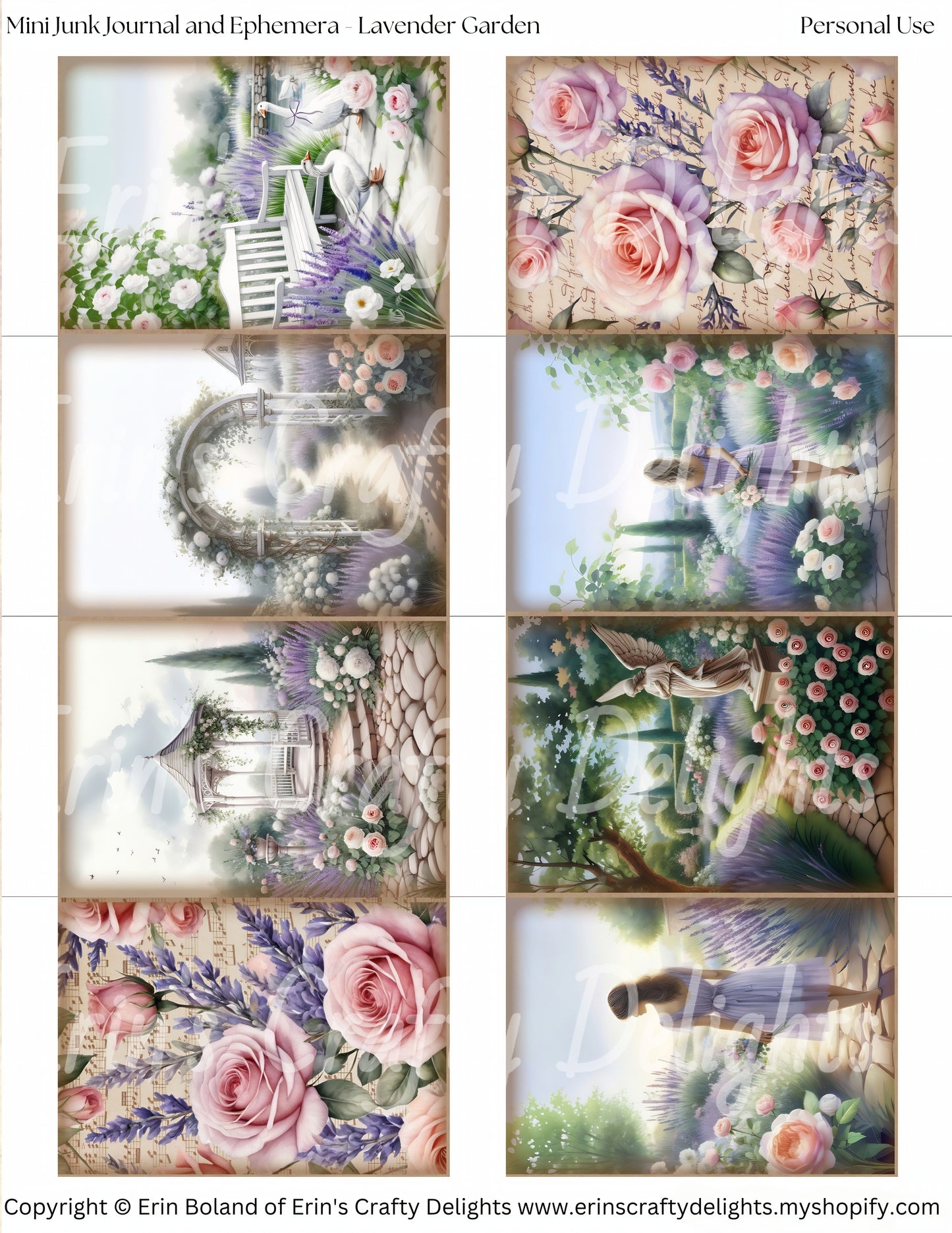 Lavender Garden Mini Junk Journal Set