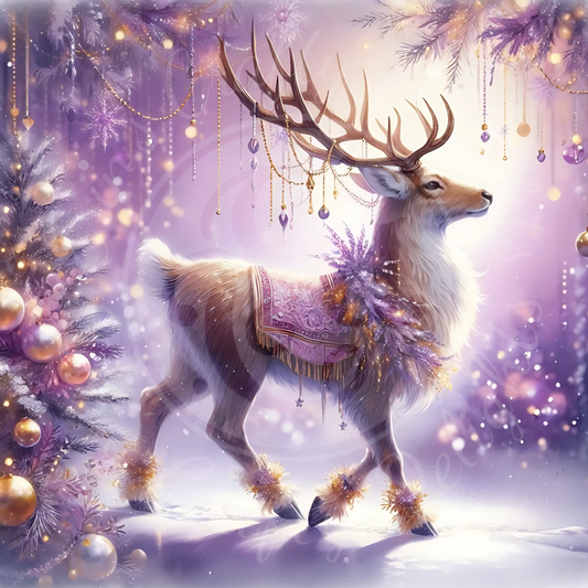 3 Purple Reindeer