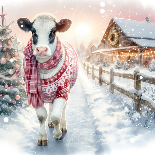 4 Christmas Cow