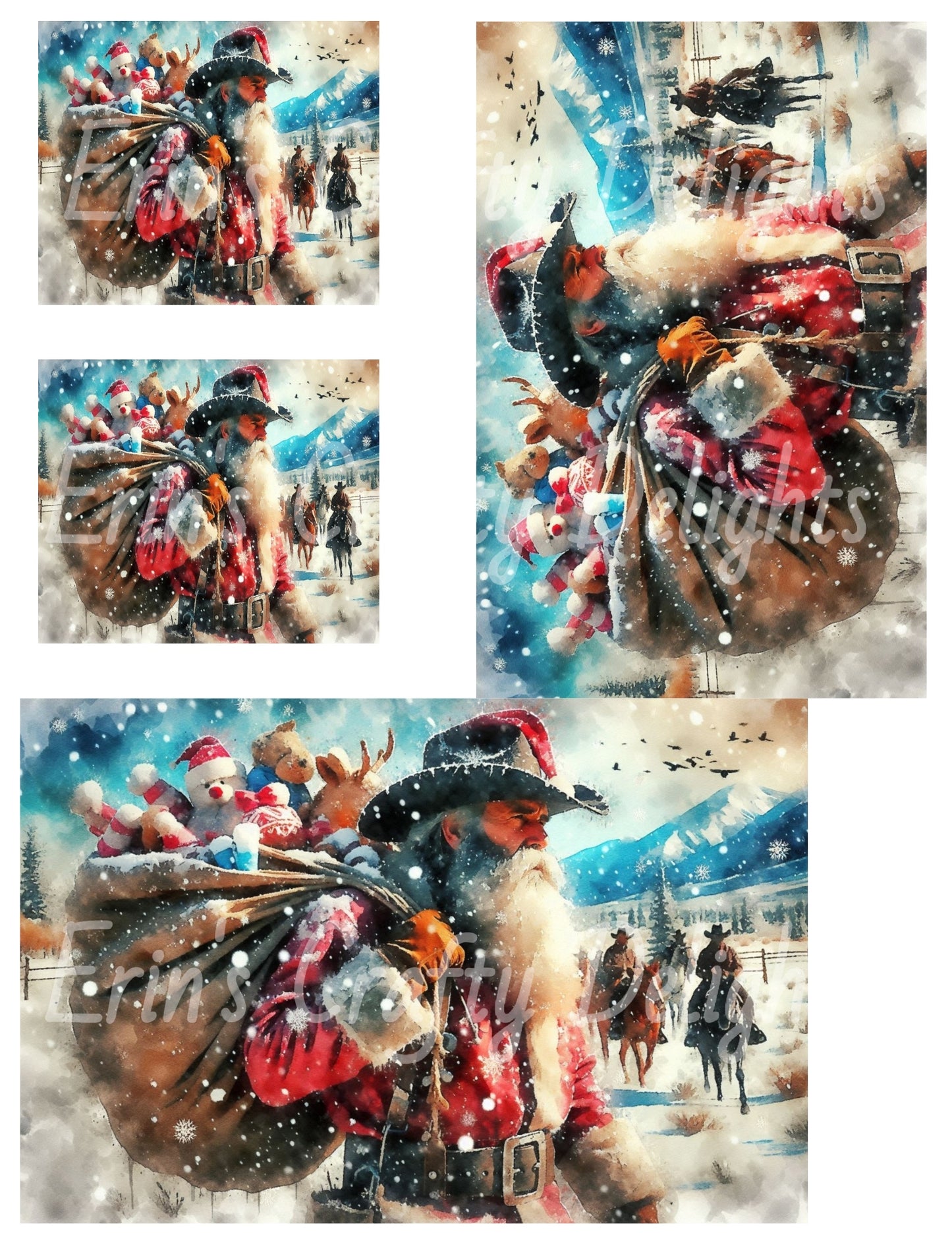 4 Cowboy Santa