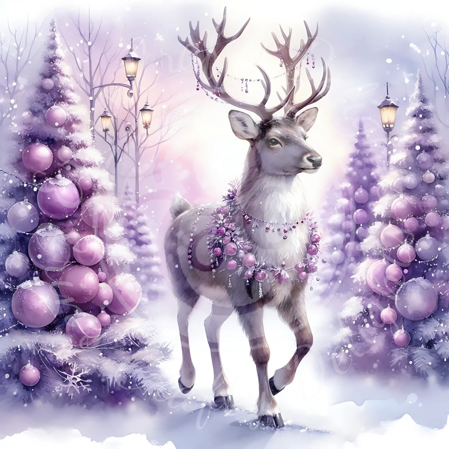 4 Purple Reindeer