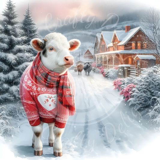 6 Christmas Cow