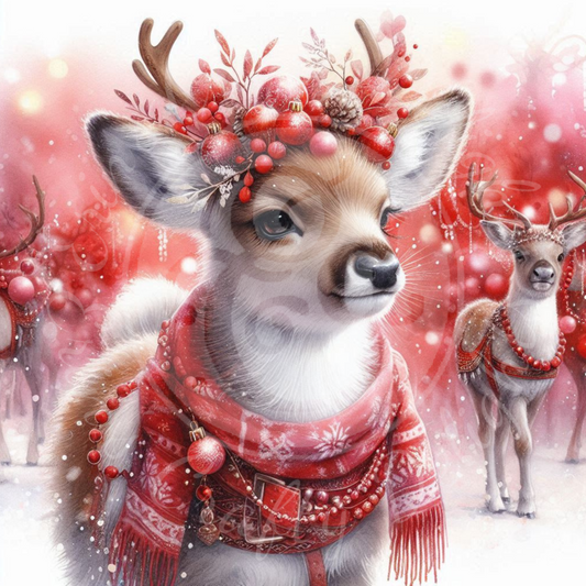 6 Christmas Fawn