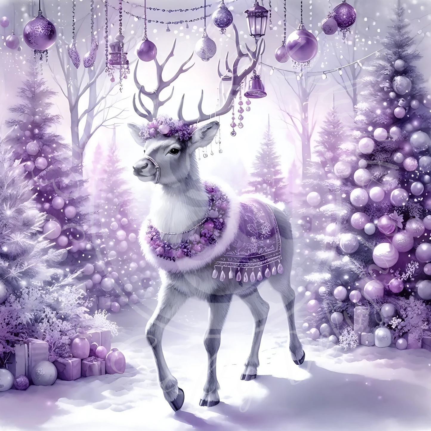 6 Purple Reindeer