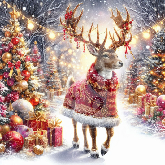 6 Red Christmas Reindeer