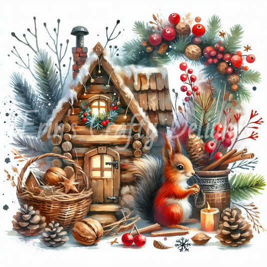1 Cute Christmas Squirrel