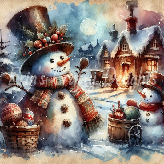 1 Victorian Snowman