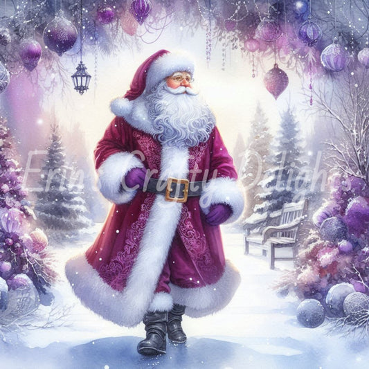 10 Purple Santa