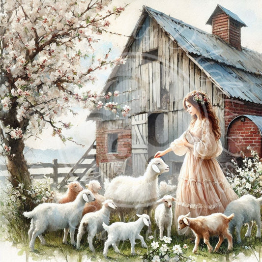 10 Spring Barnyard Scene