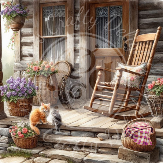 10 Spring Kitten and Farmhouse