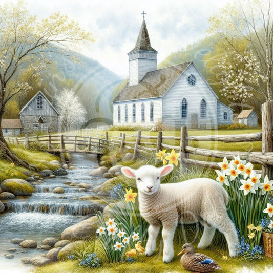 11 Spring Lamb and Church