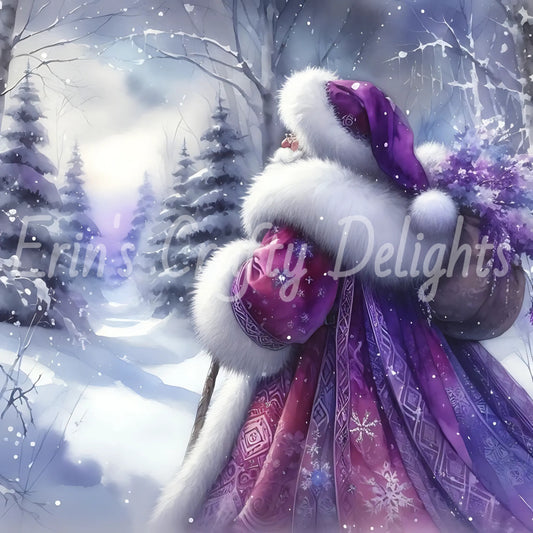 11 Purple Santa
