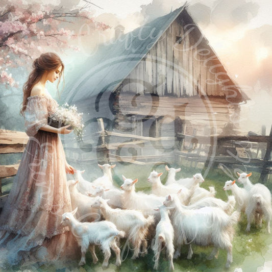 11 Spring Barnyard Scene