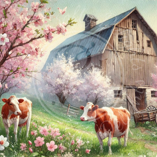 11 Springtime Holstein Cow