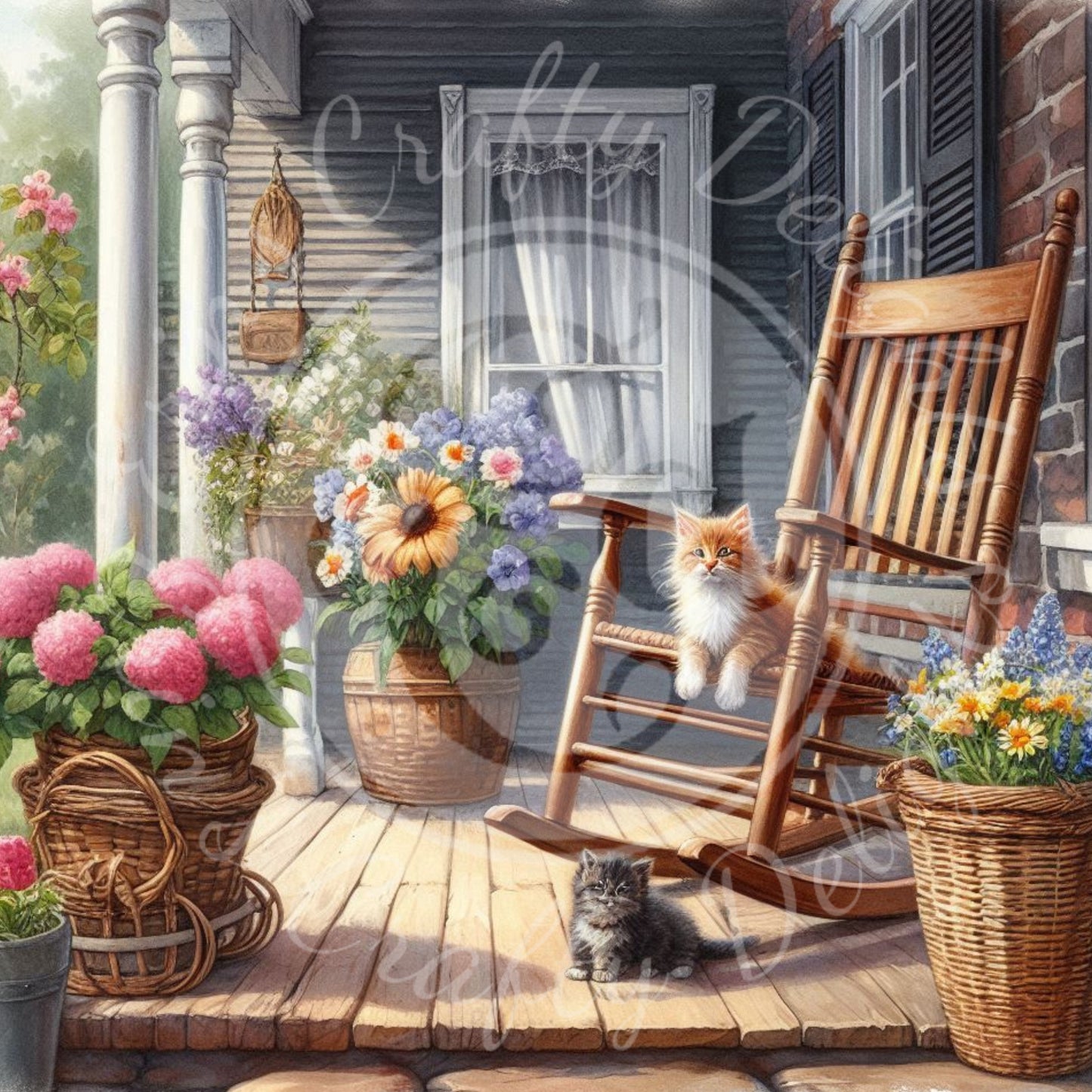 11 Spring Kitten and Farmhouse