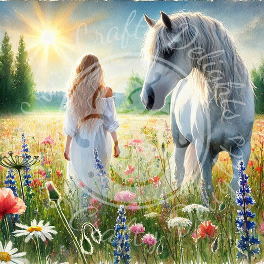 11 Spring Woman & Horse
