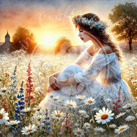 11 Woman in an Evening Field