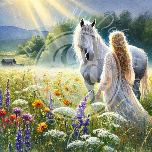 12 Spring Woman & Horse