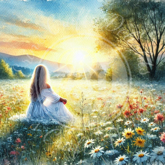 12 Woman in an Evening Field