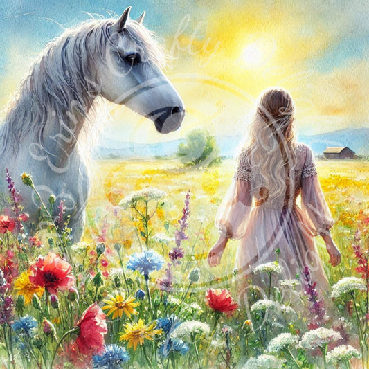 13 Spring Woman & Horse