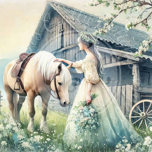 14 Spring Barnyard Scene
