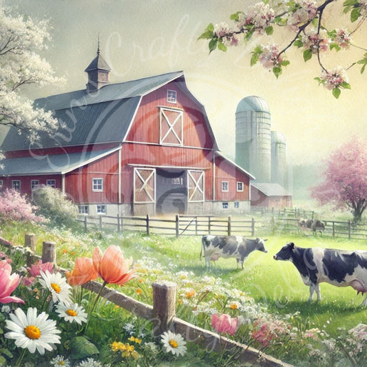 14 Springtime Holstein Cow