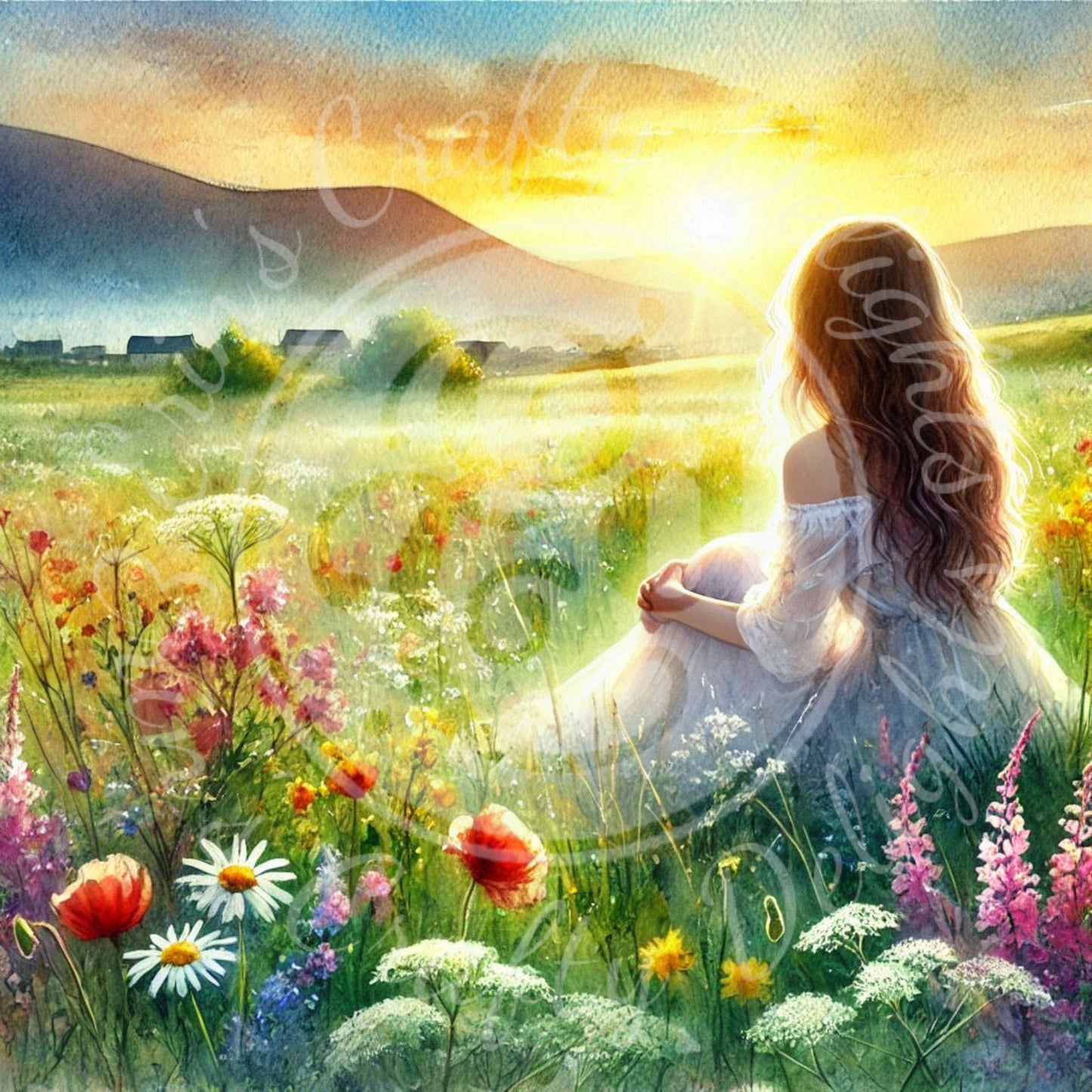 14 Woman in an Evening Field