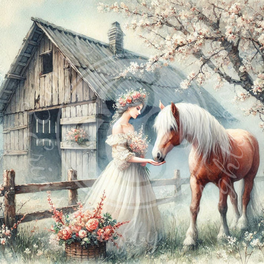 15 Spring Barnyard Scene
