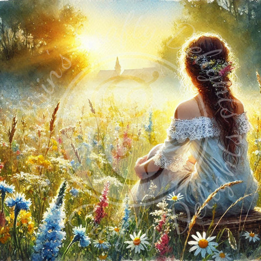 16 Woman in an Evening Field