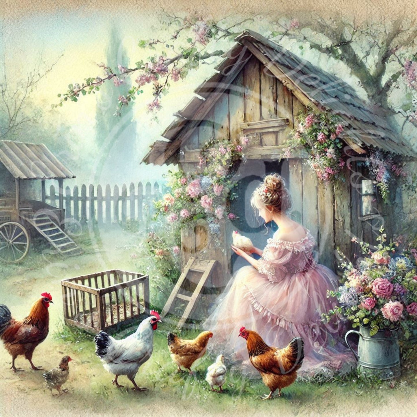 17 Spring Barnyard Scene