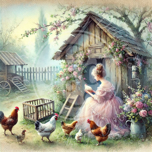 17 Spring Barnyard Scene